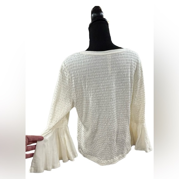 🔥ANTHROPOLOGIE! FOSTER BELL TOP! GORGEOUS IVORY, 3/4 BELL SLEEVES! BOHO! - Picture 11 of 16